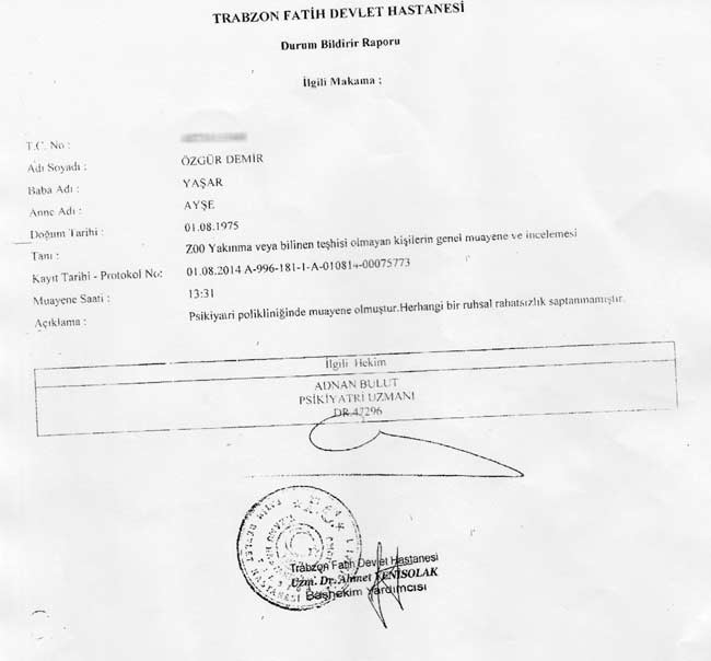 Trafik kazası sağlık kurulu raporu için hastanede yapılan fiziksel muayene ve radyolojik tetkik aşaması